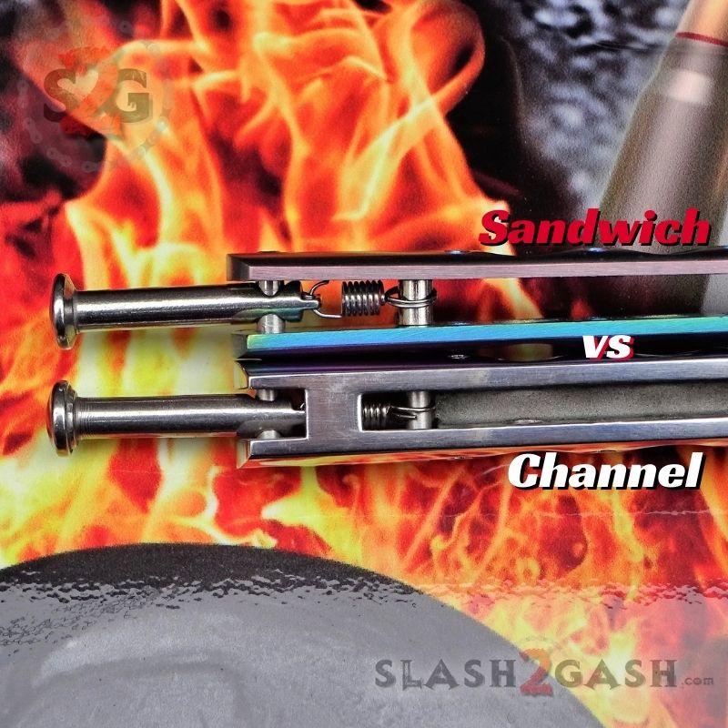 Classic 6 Hole Butterfly Knife Trainer Practice Balisong (Riveted) - asst. Knife-Balisong - Tophatter Daily Deals