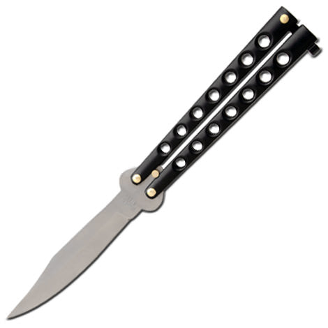 Classical Looking Black Butterfly Knife Collectible Weapons - Tophatter Daily Deals