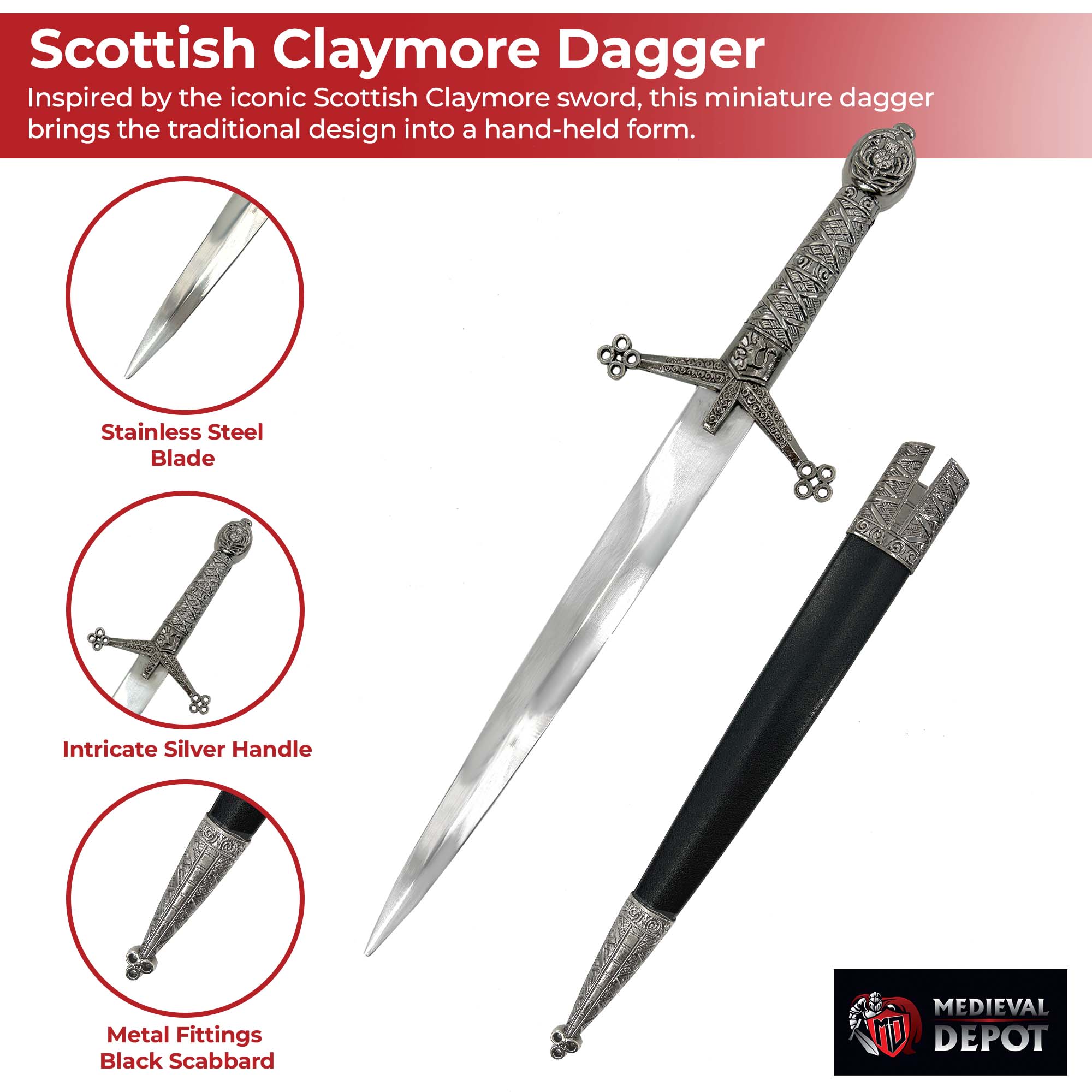 Claymore Dagger Daggers - Tophatter Daily Deals