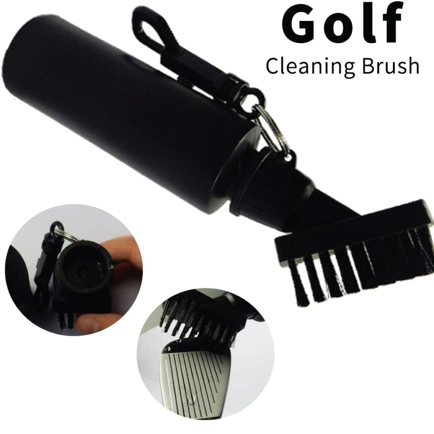 Golf Club Cleaning Brush - Golf Club Brush Groove Cleaner with Built-in Water Spray & Retractable Keychain Golf - Tophatter Daily Deals