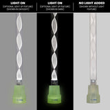 Alabaster Helix Cane: White Twists in Invisible Clear Shaft Clear Lucite Walking Canes - Tophatter Daily Deals