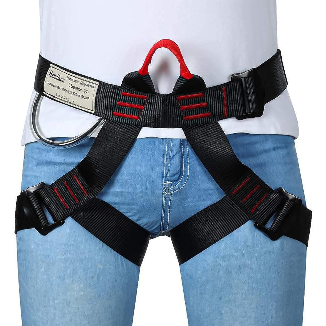 Harness for Climbing Trees - Outdoor Heavy Duty Tree Rock Climbing Safety Harness Rappelling Equip Seat Belt Sports & Outdoor - Tophatter Daily Deals