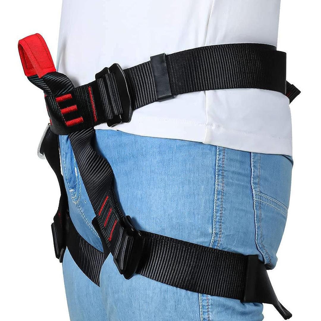 Harness for Climbing Trees - Outdoor Heavy Duty Tree Rock Climbing Safety Harness Rappelling Equip Seat Belt Sports & Outdoor - Tophatter Daily Deals