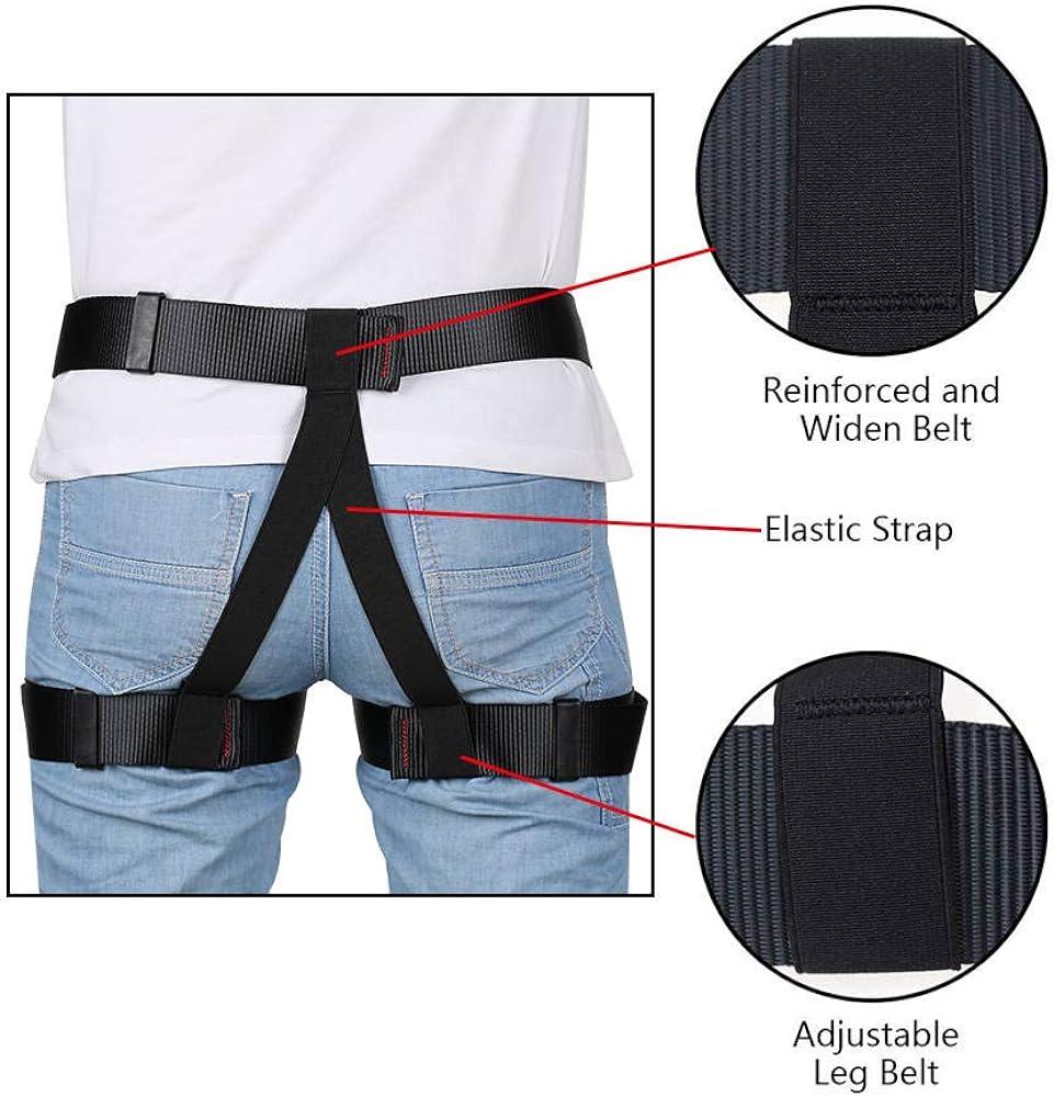 Harness for Climbing Trees - Outdoor Heavy Duty Tree Rock Climbing Safety Harness Rappelling Equip Seat Belt Sports & Outdoor - Tophatter Daily Deals