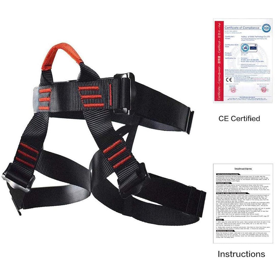 Harness for Climbing Trees - Outdoor Heavy Duty Tree Rock Climbing Safety Harness Rappelling Equip Seat Belt Sports & Outdoor - Tophatter Daily Deals