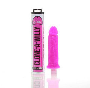 Clone-A-Willy Vibrating Glow in the Dark Kit Hot Pink Novelties - Tophatter Daily Deals