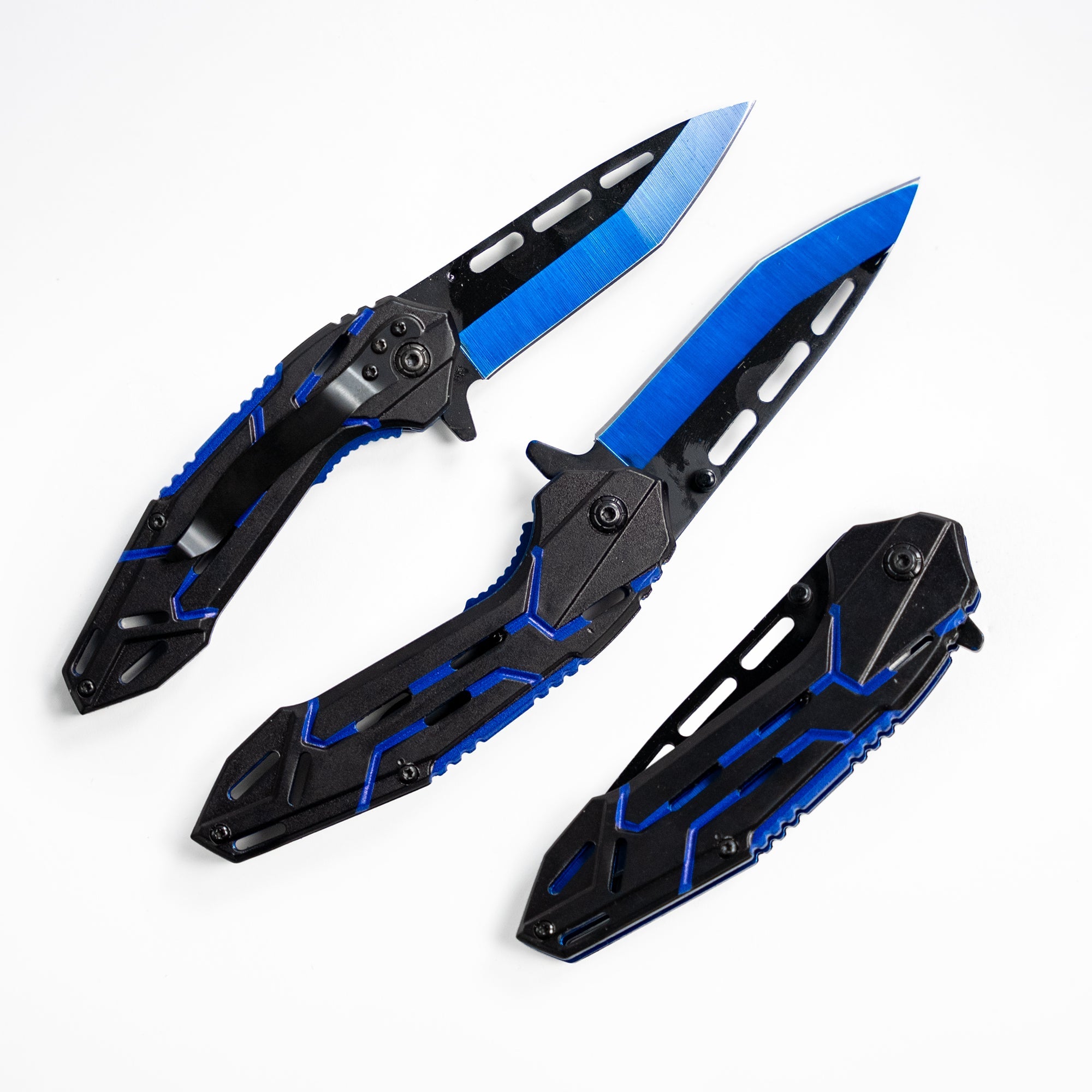 Fire and Steel - Cobalt Folding Knife Fire and Steel Exclusive - Tophatter Daily Deals