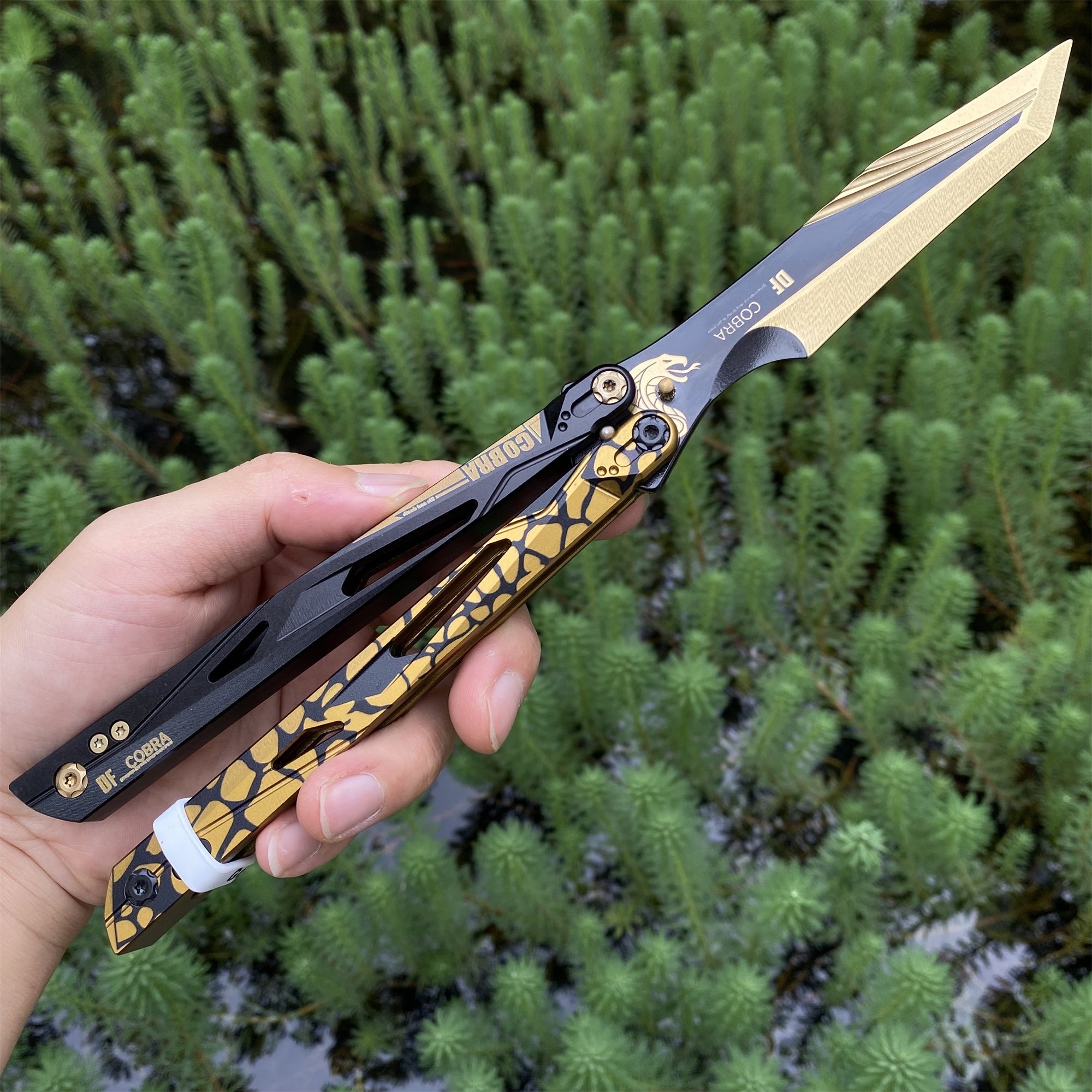 IRL Cobra Vanguard High-End CNC Balisong Trainer Butterfly Knife Trainer - Tophatter Daily Deals