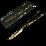Delta Force Game Knife Metal Props For Collection CNC Cobra Vanguard Balisong Trainer - Tophatter Daily Deals