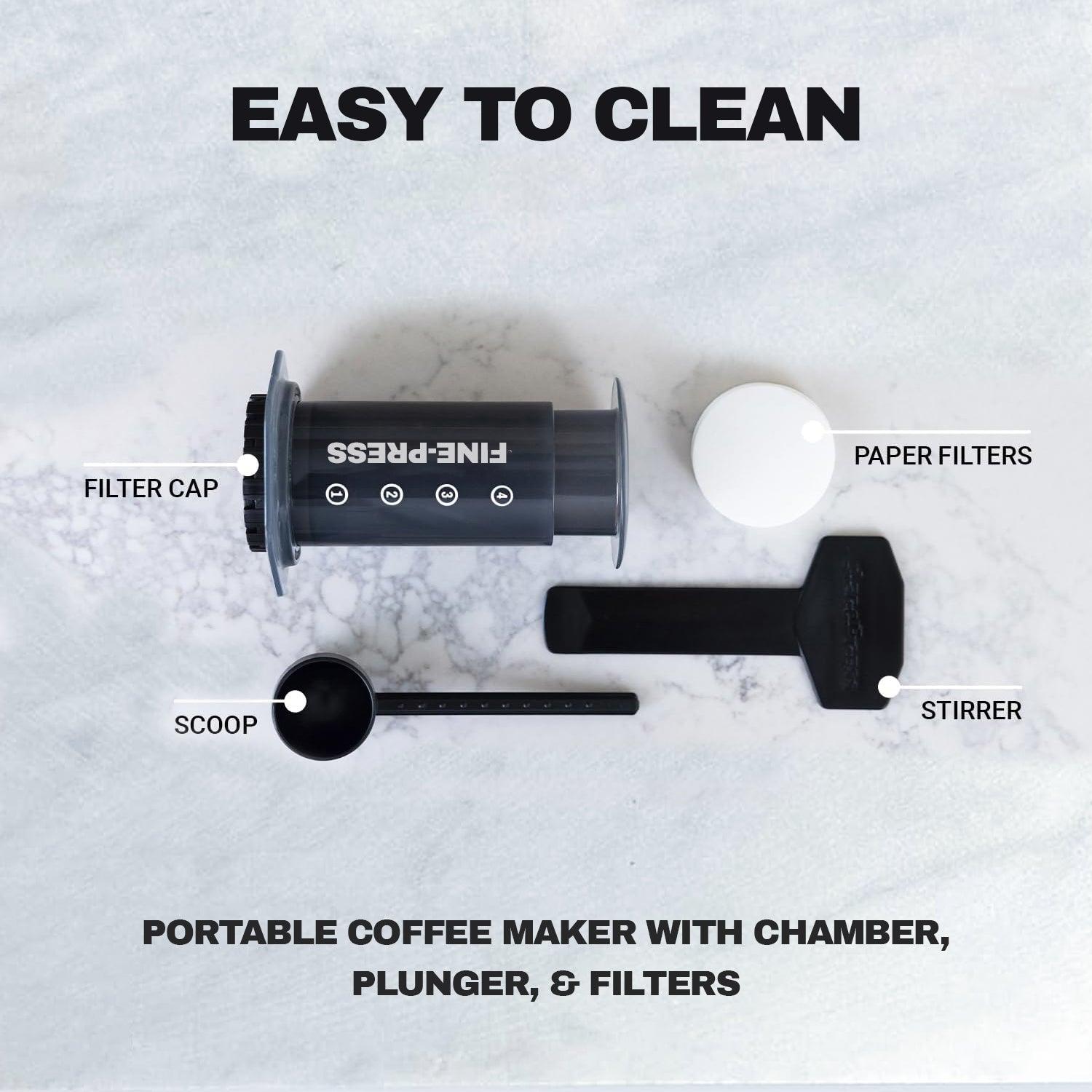 Espresso Coffee Machine - Quickly Makes Delicious Coffee Without Bitterness 1 to 3 Cups Per Pressing Home - Tophatter Daily Deals