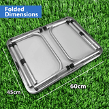 Aluminium Foldable Camping Table - Portable Outdoor Picnic & BBQ Table with Carry Handle Outdoor Recreation - Tophatter Daily Deals