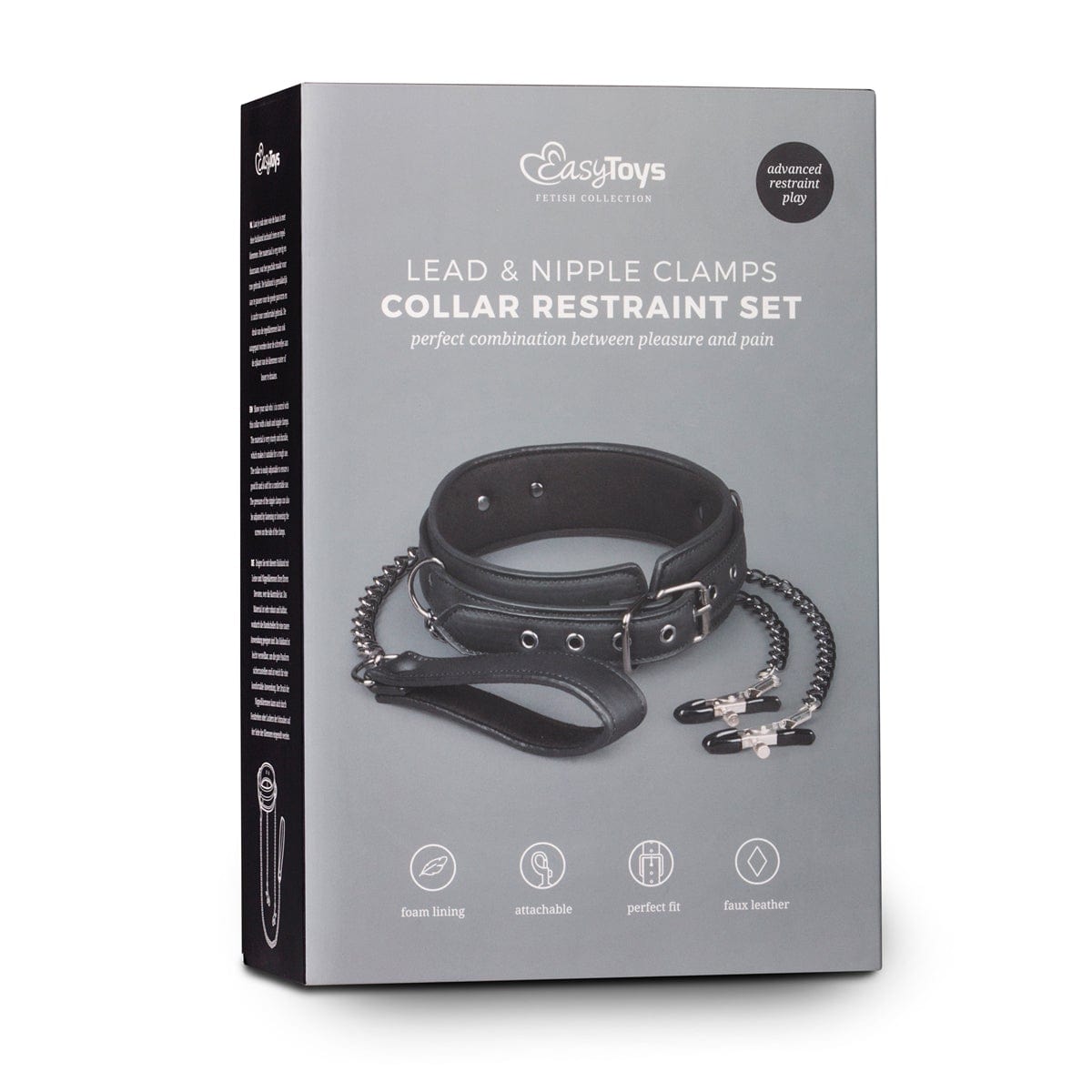 Collar With Nipple Chains Made From Faux Leather > Bondage Gear > Collars & Leashes - Tophatter Daily Deals
