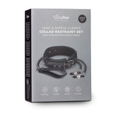 Collar With Nipple Chains Made From Faux Leather > Bondage Gear > Collars & Leashes - Tophatter Daily Deals