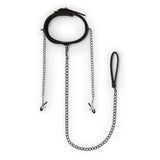 Collar With Nipple Chains Made From Faux Leather > Bondage Gear > Collars & Leashes - Tophatter Daily Deals