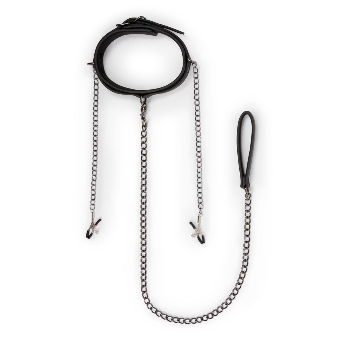 Collar With Nipple Chains Made From Faux Leather > Bondage Gear > Collars & Leashes - Tophatter Daily Deals