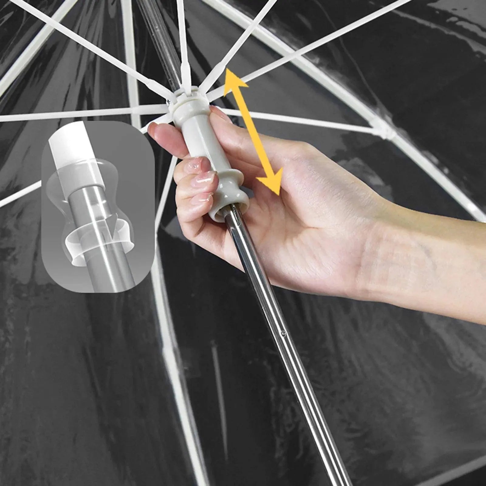 Colorful Led Light Umbrella With Flashlight Creative Long Handle Transparent Straight Handle Flashlight Umbrella Romantic Gift - Tophatter Daily Deals