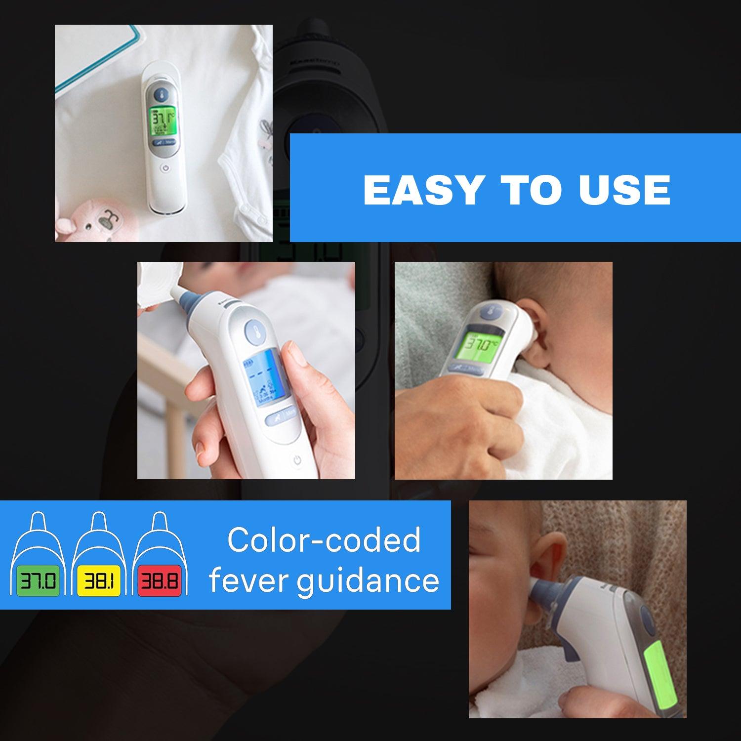 Digital Ear Thermometer - 7+ connect Ear thermometer | App Compatible Technology | Colour-coded Digital Display | Baby And Infant Friendly Health Care - Tophatter Daily Deals