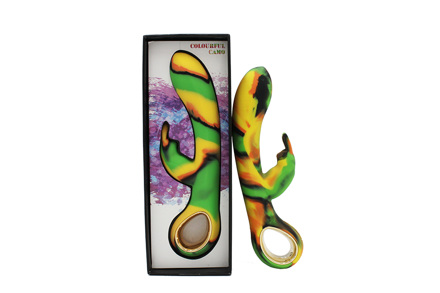 Colourful Camo Dini Vibrator Green with Heating Feature and Ergonomic Design > Sex Toys For Ladies > G-Spot Vibrators - Tophatter Daily Deals