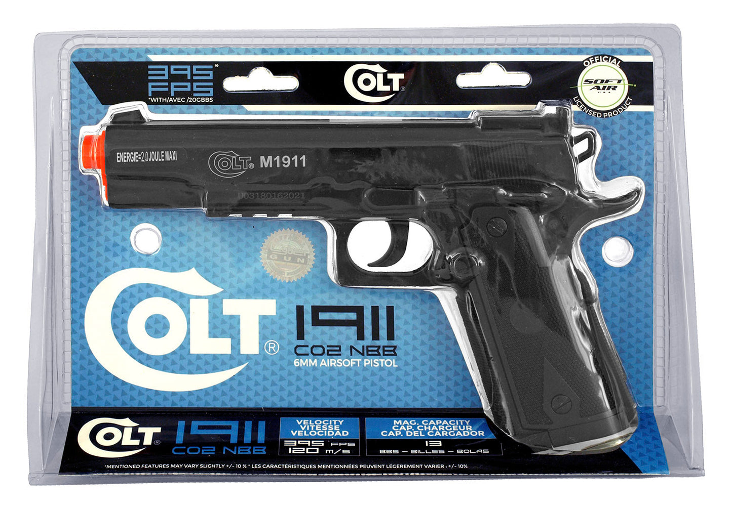 395 FPS Airsoft Licensed Colt M1911 CO2 Semi-Automatic Pistol Airsoft-Gas/C02pistol - Tophatter Daily Deals