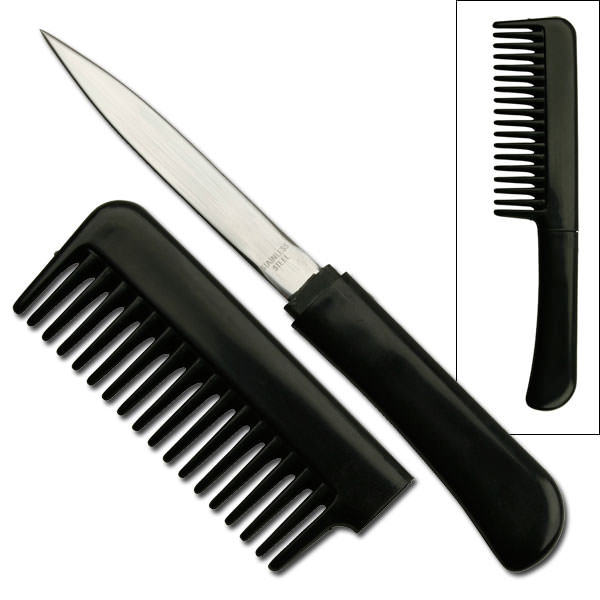 Black Comb With Hidden Knife Collectible Weapons - Tophatter Daily Deals
