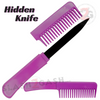 Comb Knife Hidden Blade Self Defense Dagger - Assort. colors Purple SD-KeyChain - Tophatter Daily Deals