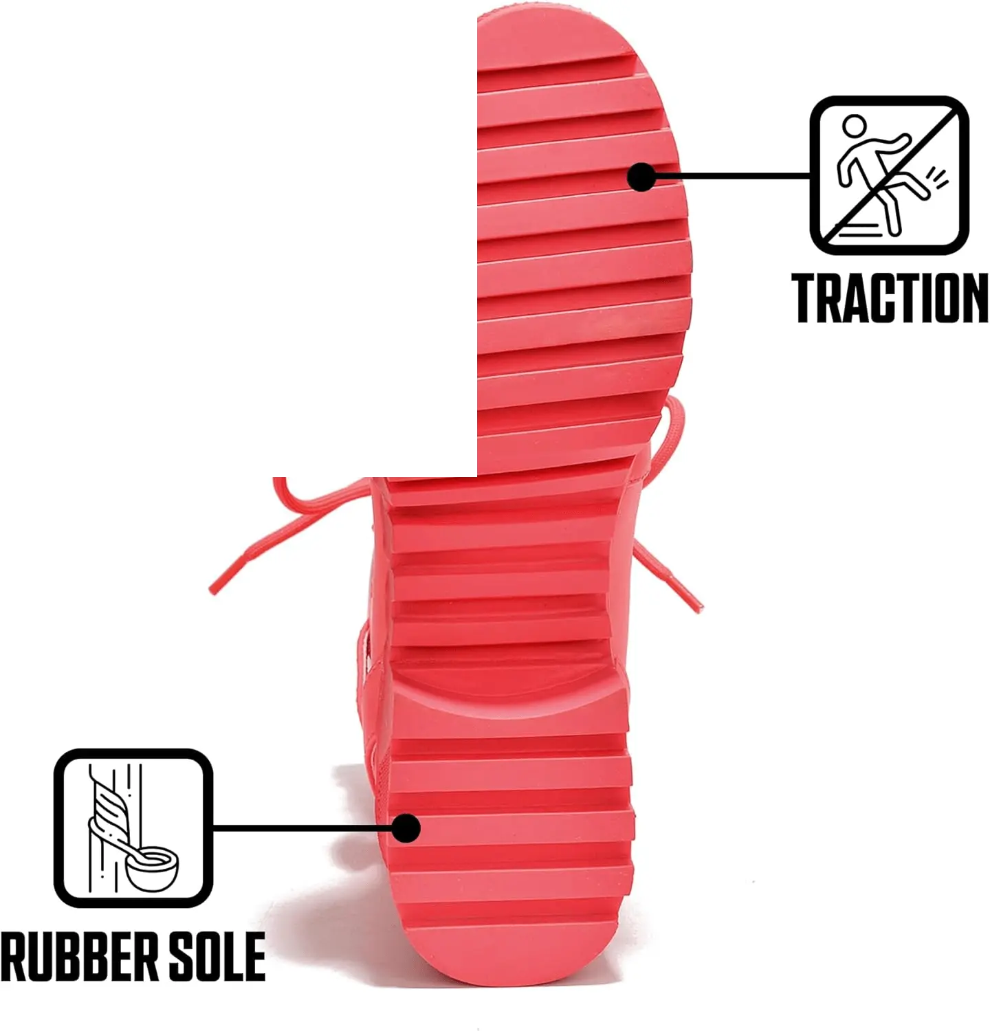 Combat Ankle Boots (Hot Rod) - Tophatter Daily Deals