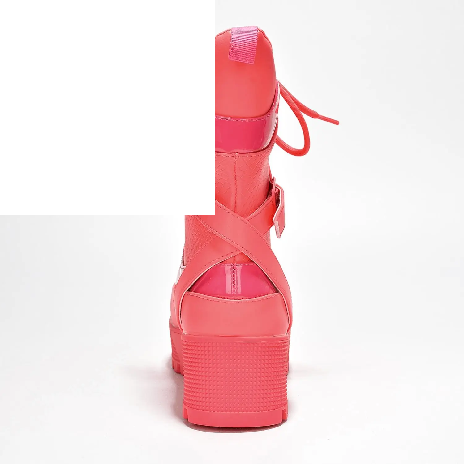 Combat Ankle Boots (Hot Rod) - Tophatter Daily Deals