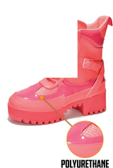 Combat Ankle Boots (Hot Rod) - Tophatter Daily Deals