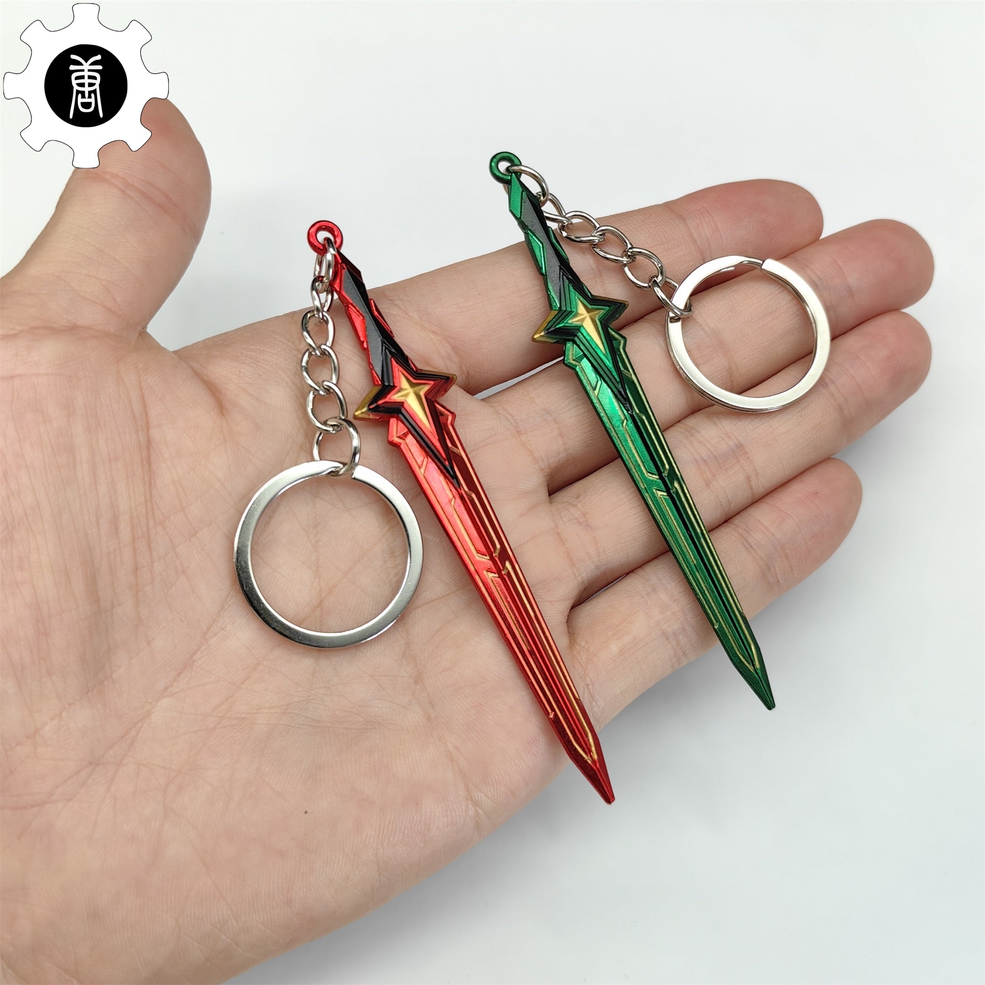 Tiny Comet Sword Metal Keychain 2 Colors 2 In 1 Pack - Tophatter Daily Deals