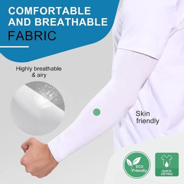 UV Protection Arm Sleeves - Breathable Sun Arm Sleeves, for Summer Sport Running Cycling Climbing Driving Golf Cycling - Tophatter Daily Deals