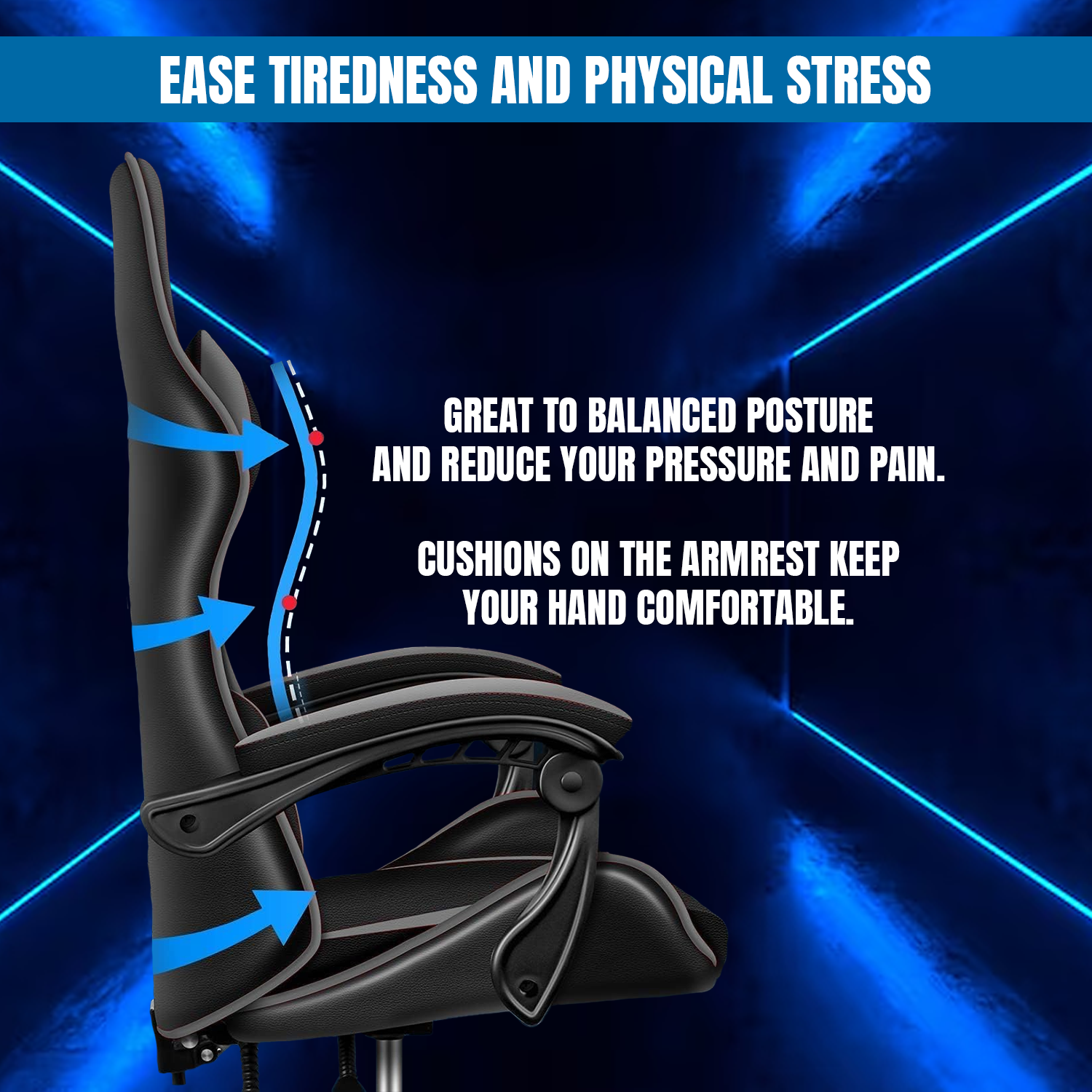 Computer Gaming Office Chair – Executive Style Gamer Chair with Wheels for Home & Office Office Chairs - Tophatter Daily Deals