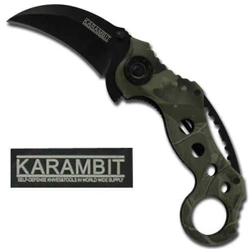 Commando Karambit Spring Assisted Knife Mossy Oak - Tophatter Daily Deals