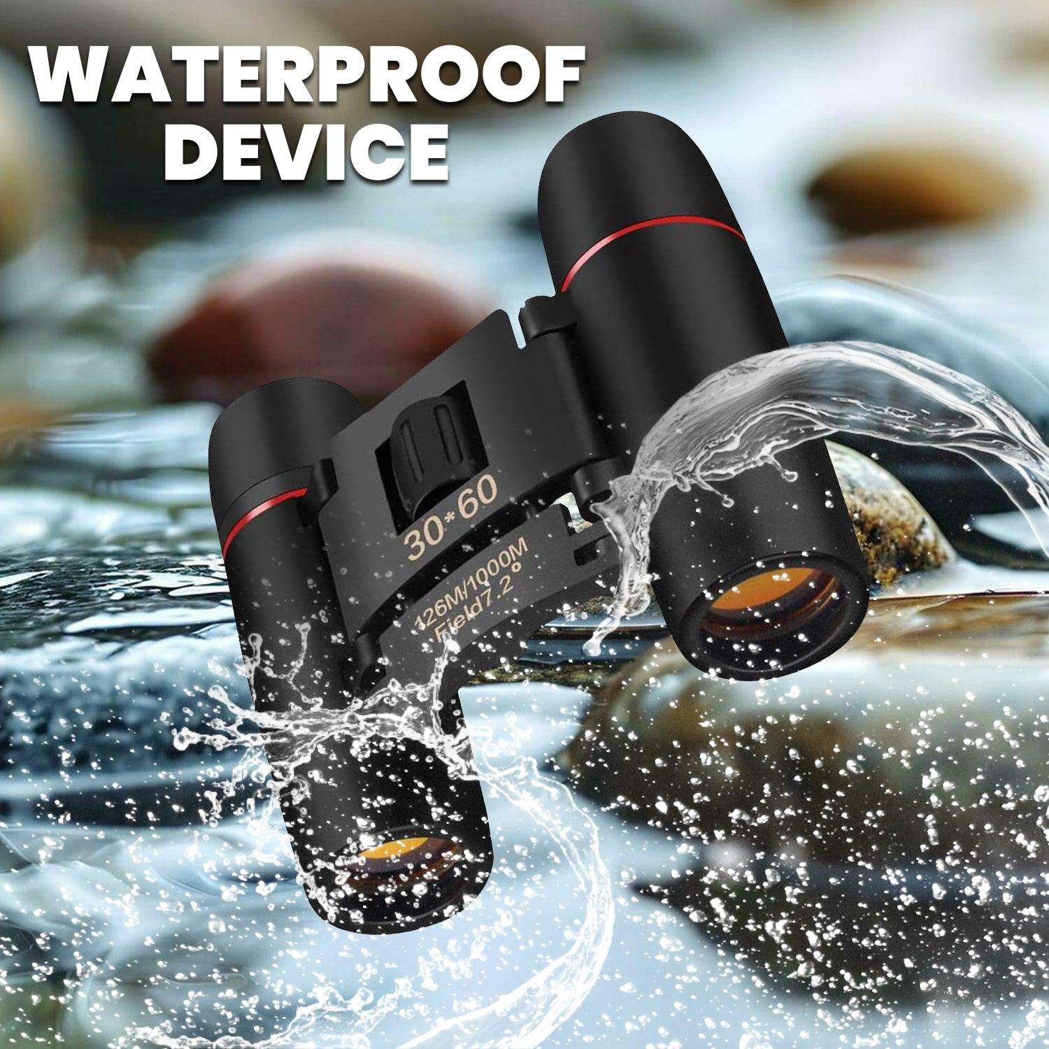 Small Powerful Binoculars - 30X60 Mini Binoculars Foldable Compact 15X Zoom Day Vision Clear Image Pouch Apparel & Accessories - Tophatter Daily Deals