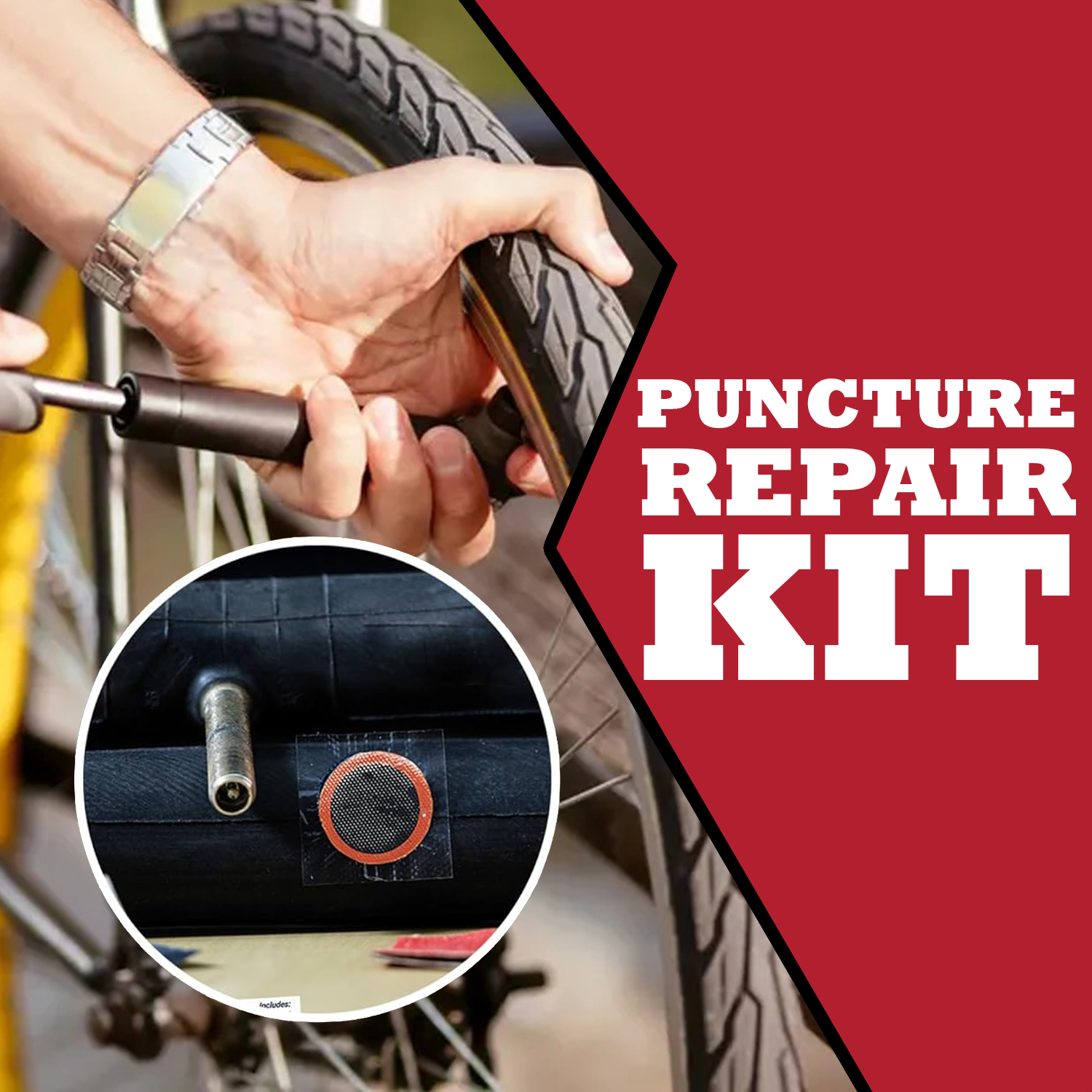 Bicycle Puncture Repair Kit – Easy Fix Tyre Patch Set for On-the-Go Repairs Bicycle puncture repair kit - Tophatter Daily Deals