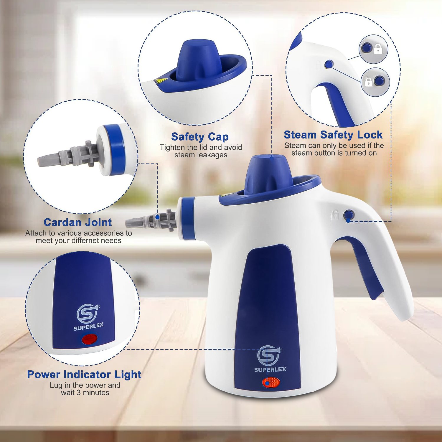 Handheld Steam Cleaner – 10-in-1 High Pressure Multi-Purpose Steamer for Home, Kitchen & Car Handheld Steam Cleaner - Tophatter Daily Deals