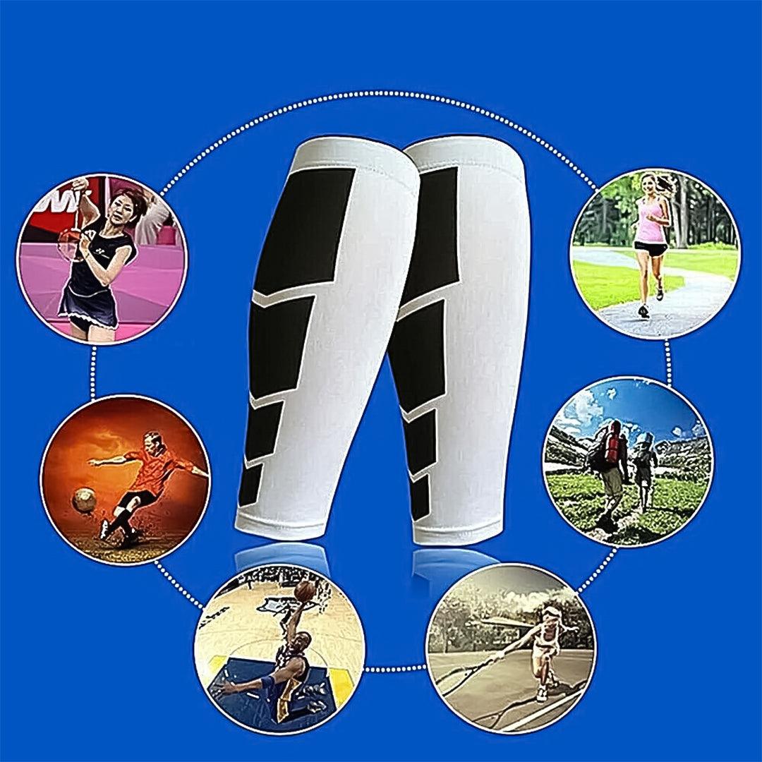 Shin Compression Sleeve - Calf Sleeve Leg Calf Support Brace Shin Splints Sport Running Sports & Outdoor - Tophatter Daily Deals