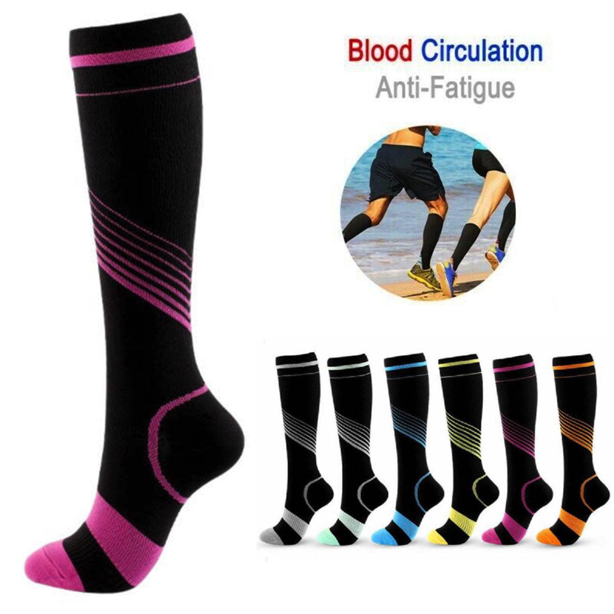 Best Compression Socks UK - Full Leg Sock For Men & Women Exercise & Fitness - Tophatter Daily Deals