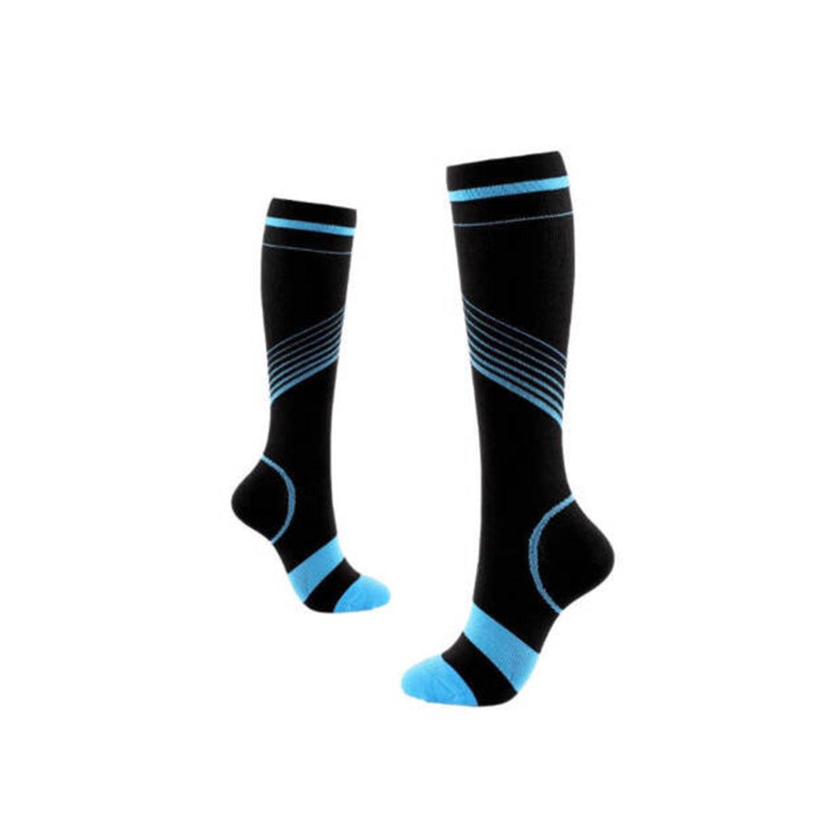Best Compression Socks UK - Full Leg Sock For Men & Women Blue Exercise & Fitness - Tophatter Daily Deals