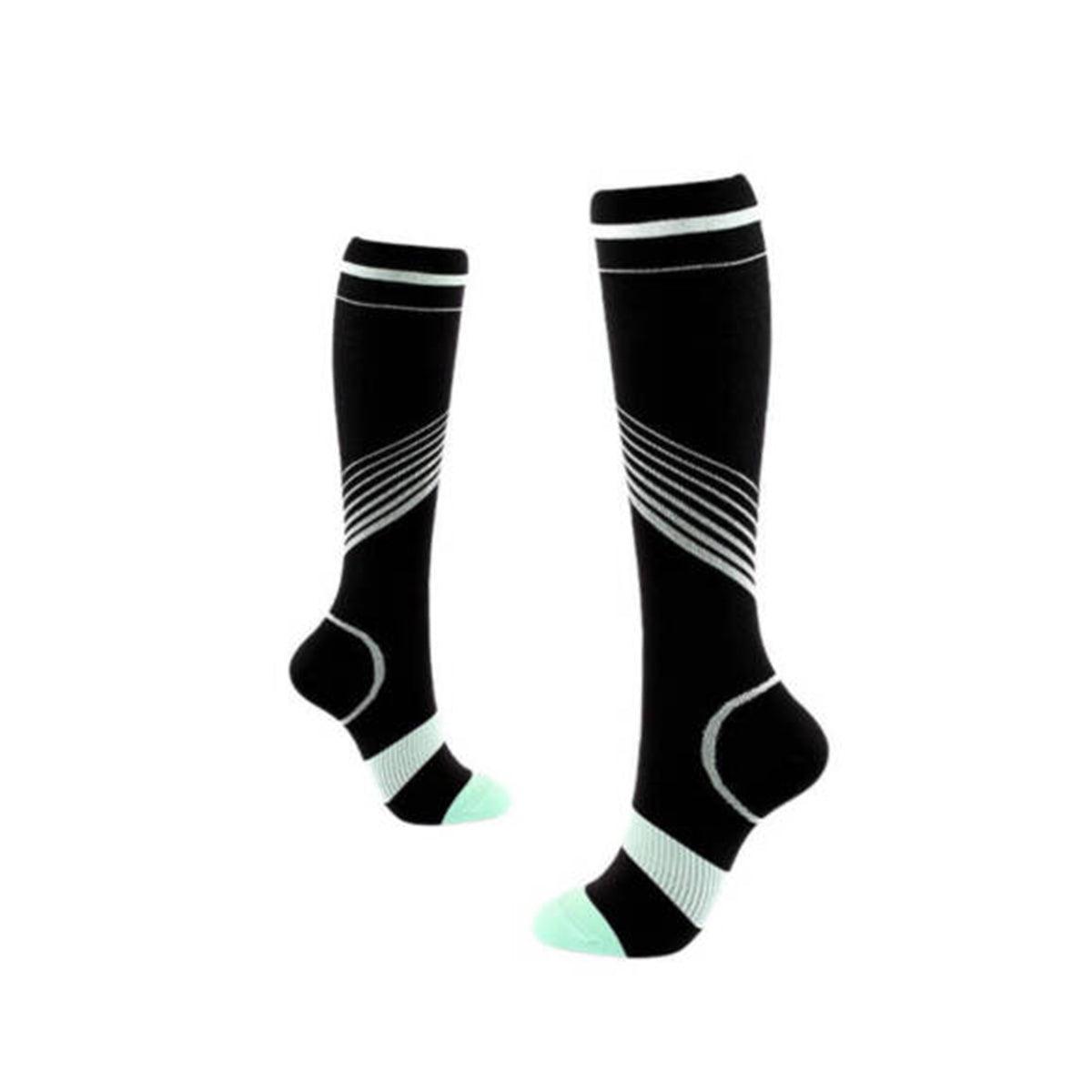 Best Compression Socks UK - Full Leg Sock For Men & Women Green Exercise & Fitness - Tophatter Daily Deals