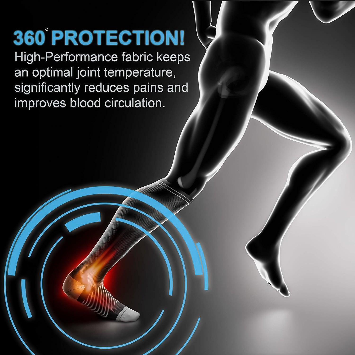 Long Compression Socks - Compression Socks Men & Women Varicose Veins Anti-Fatigue Flight Travel Running Exercise & Fitness - Tophatter Daily Deals