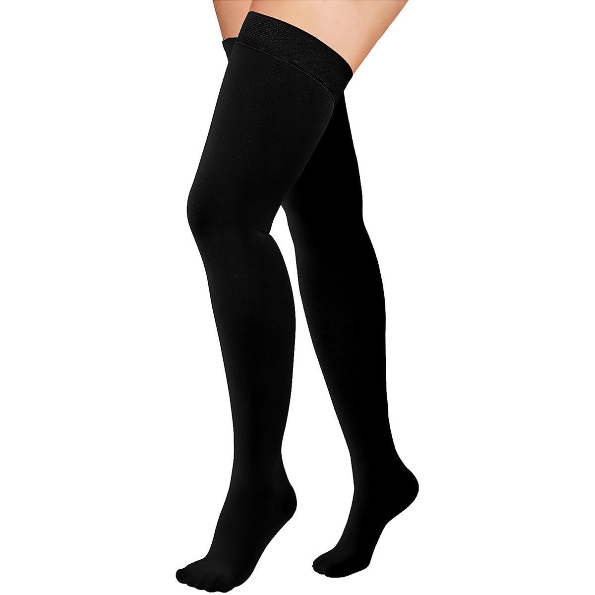 Medical Compression Stockings UK - Support Stockings 20-30 mmHg Graduated Support Socks Relief Calf Men Women Black Health Care - Tophatter Daily Deals