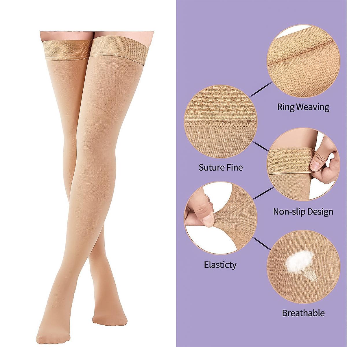 Medical Compression Stockings UK - Support Stockings 20-30 mmHg Graduated Support Socks Relief Calf Men Women Health Care - Tophatter Daily Deals