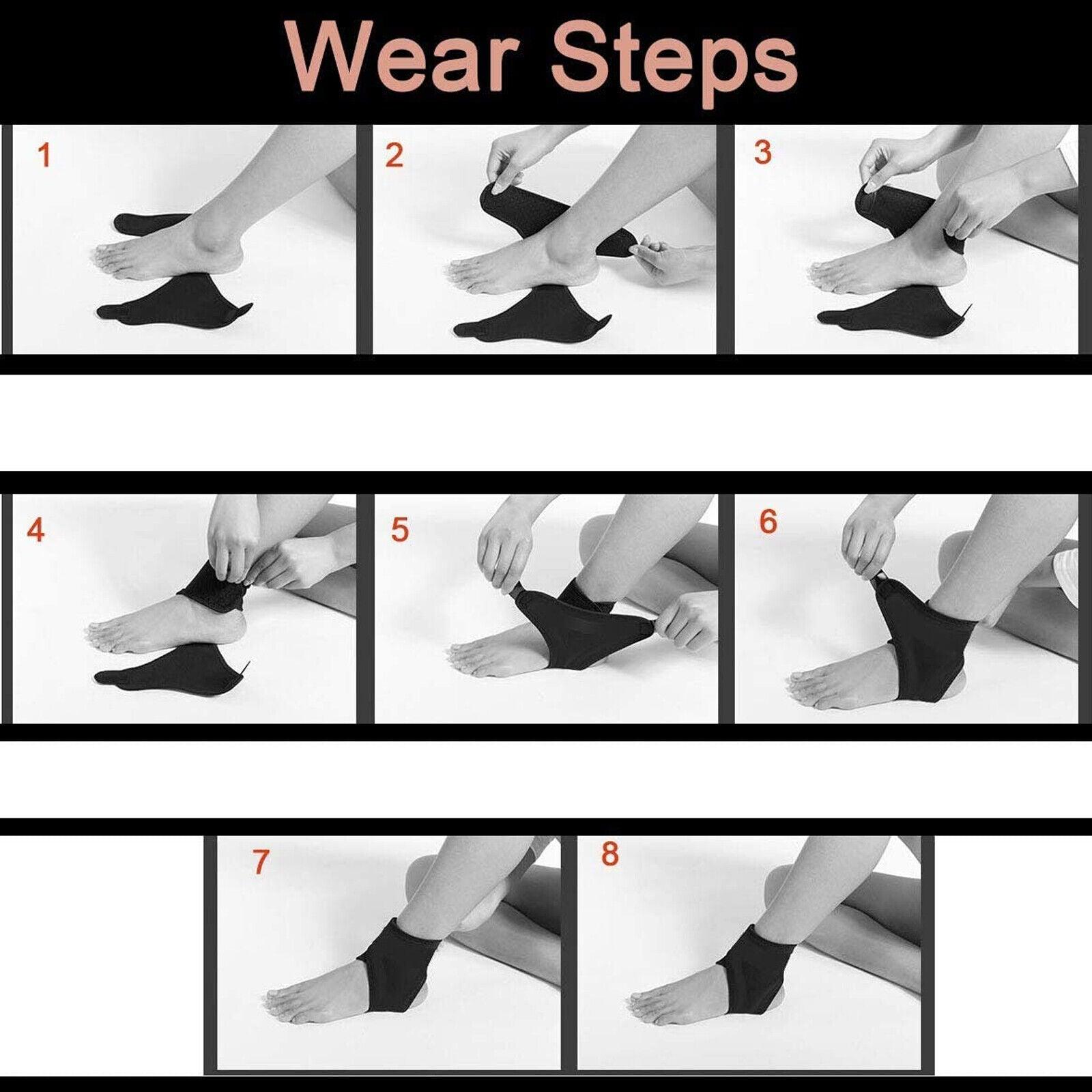 Support Brace For Ankle - Ankle Support Elasticated Bandage Medical Compression Wrap Strap Exercise & Fitness - Tophatter Daily Deals