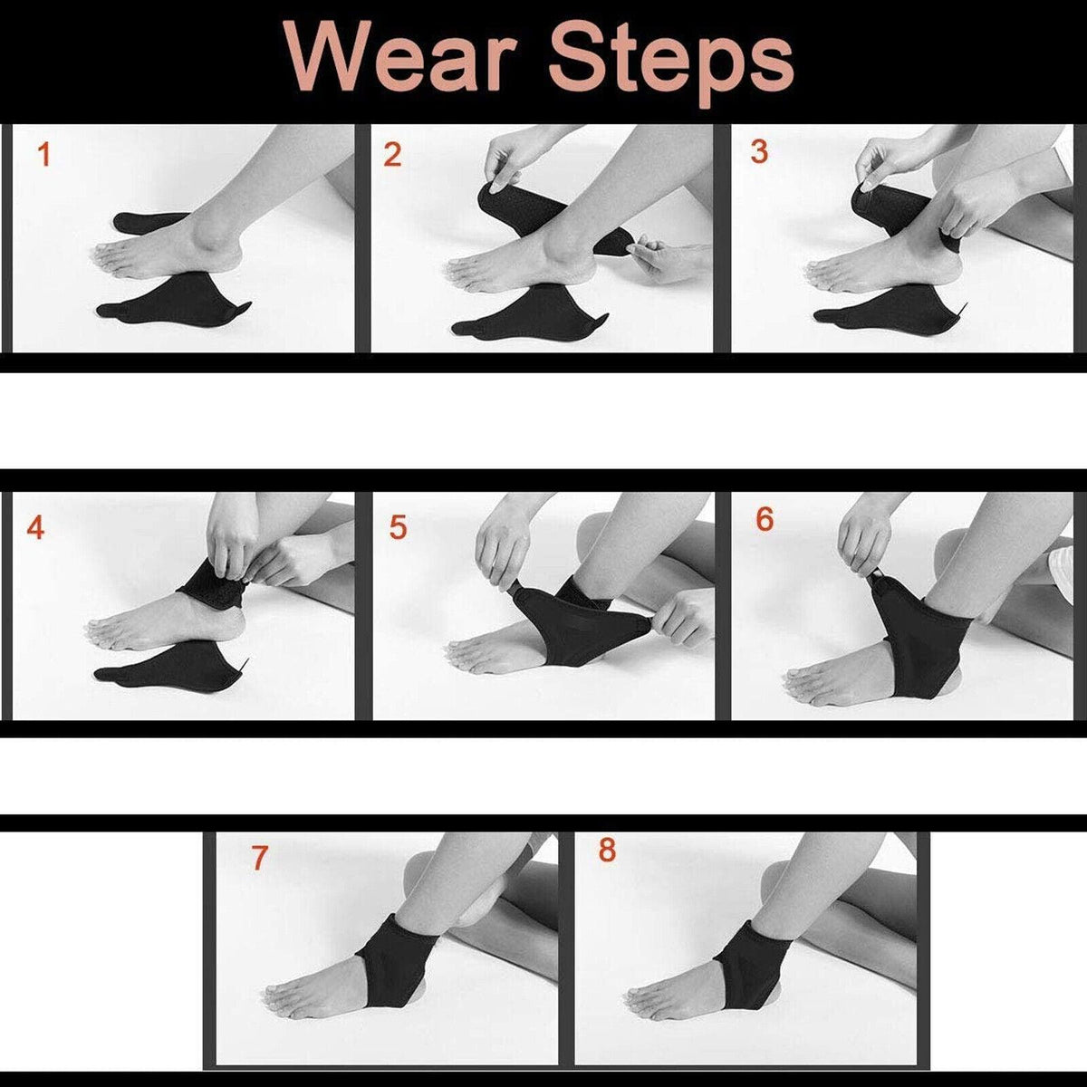 Support Brace For Ankle - Ankle Support Elasticated Bandage Medical Compression Wrap Strap Exercise & Fitness - Tophatter Daily Deals