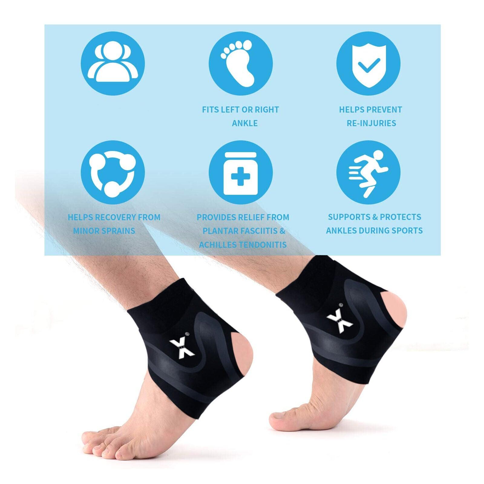 Support Brace For Ankle - Ankle Support Elasticated Bandage Medical Compression Wrap Strap 1X Pair Exercise & Fitness - Tophatter Daily Deals