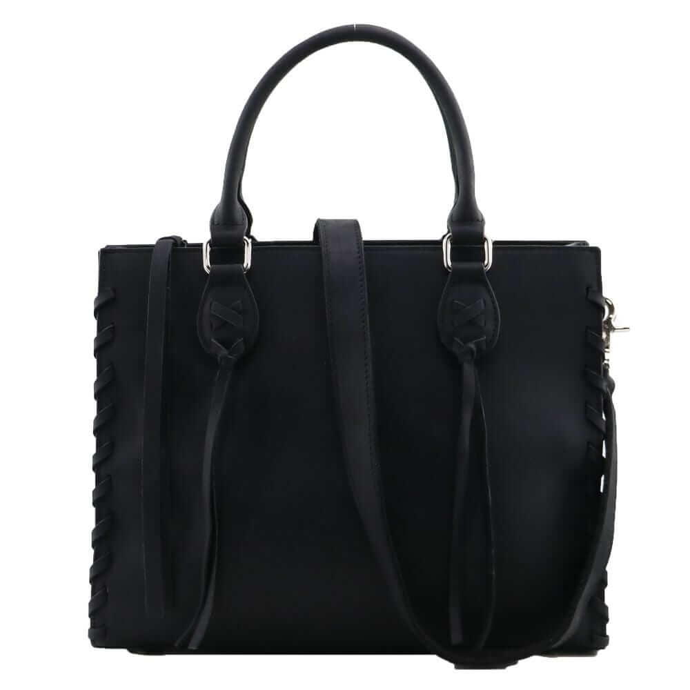 Concealed Carry Emma Leather Satchel Lockable CCW Bag Handgun Purses - Tophatter Daily Deals