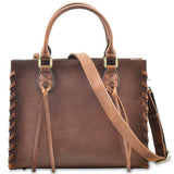 Concealed Carry Emma Leather Satchel Lockable CCW Bag Handgun Purses - Tophatter Daily Deals