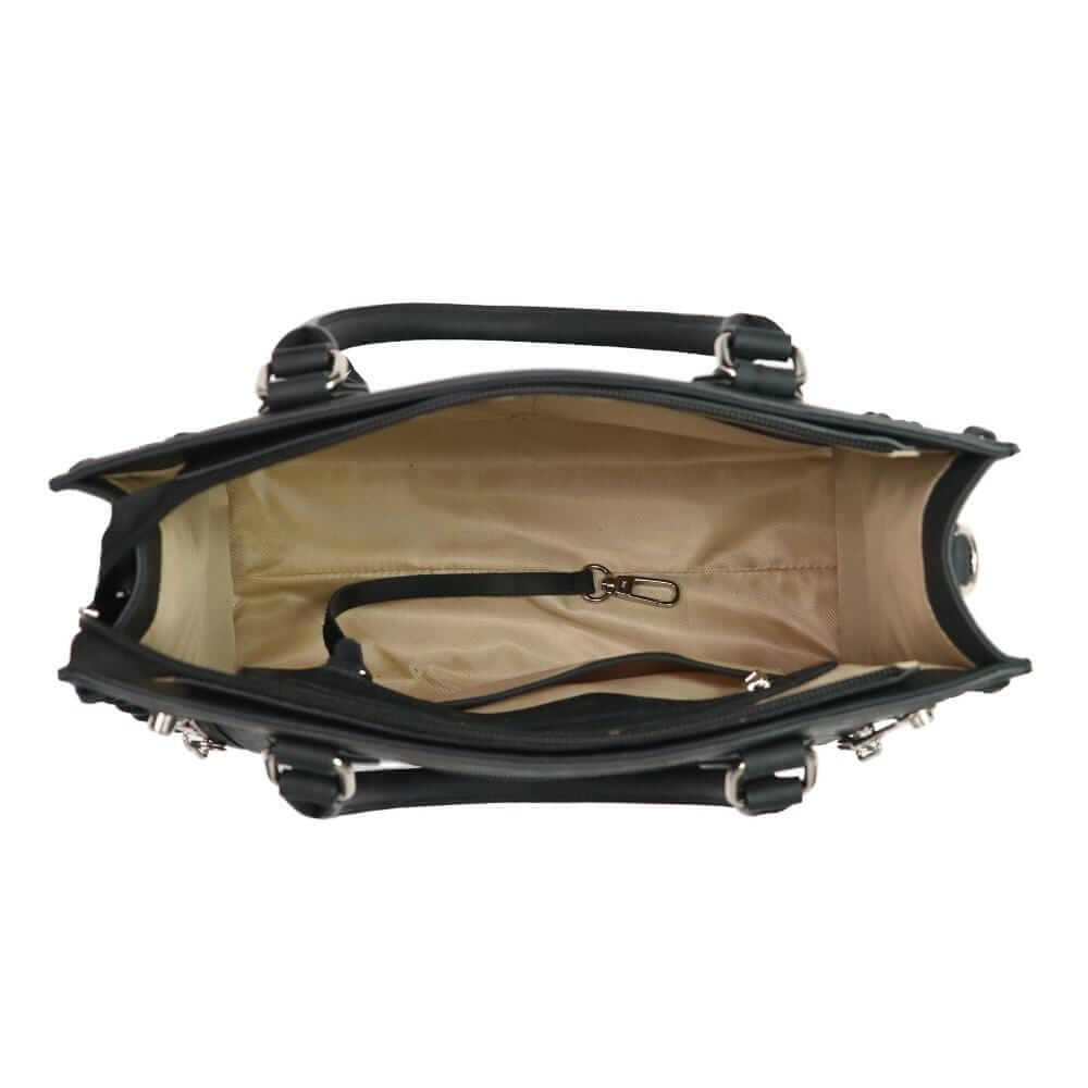 Concealed Carry Emma Leather Satchel Lockable CCW Bag Handgun Purses - Tophatter Daily Deals