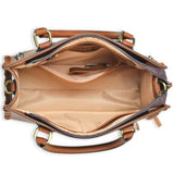 Concealed Carry Emma Leather Satchel Lockable CCW Bag Handgun Purses - Tophatter Daily Deals