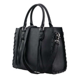 Concealed Carry Emma Leather Satchel Lockable CCW Bag Handgun Purses - Tophatter Daily Deals